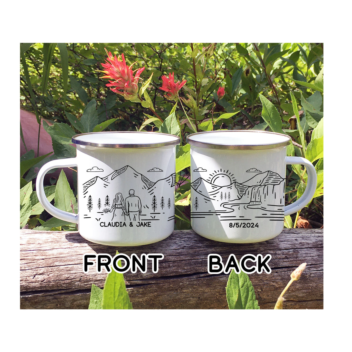 Mountain Wedding Couple Mug