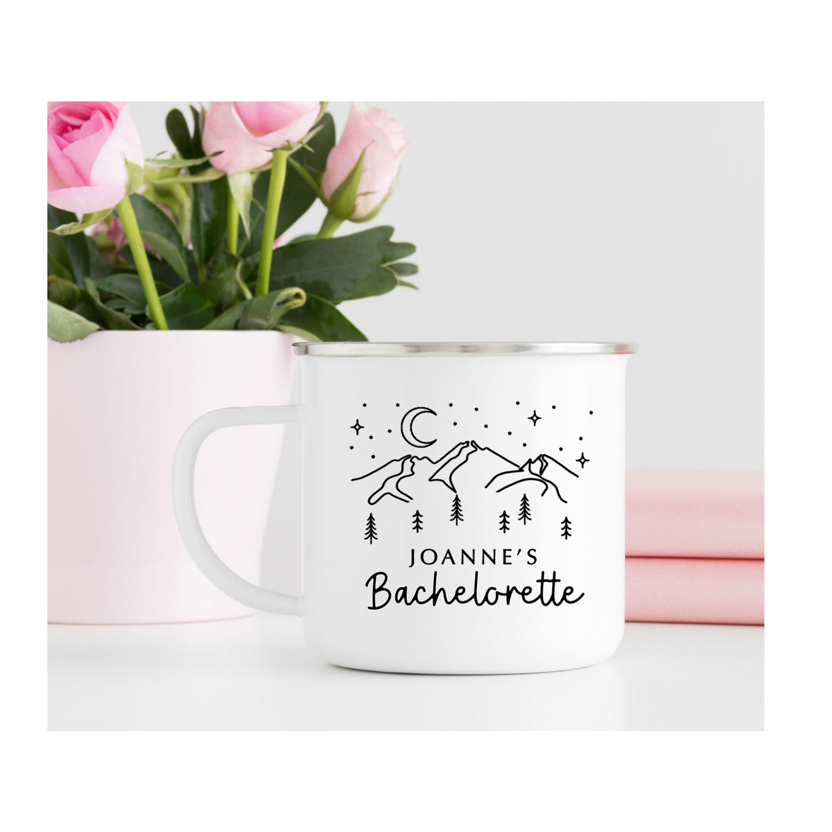 Bachelorette Party Mug with Mountains and Stars