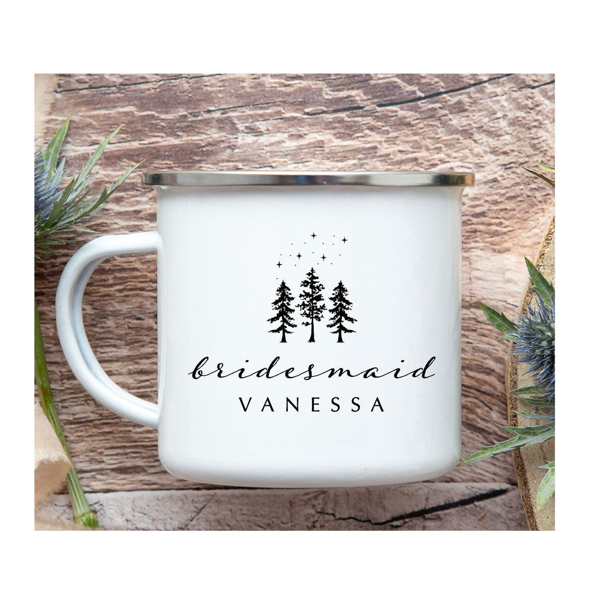 Bridal Party Mug with Starlight and Trees