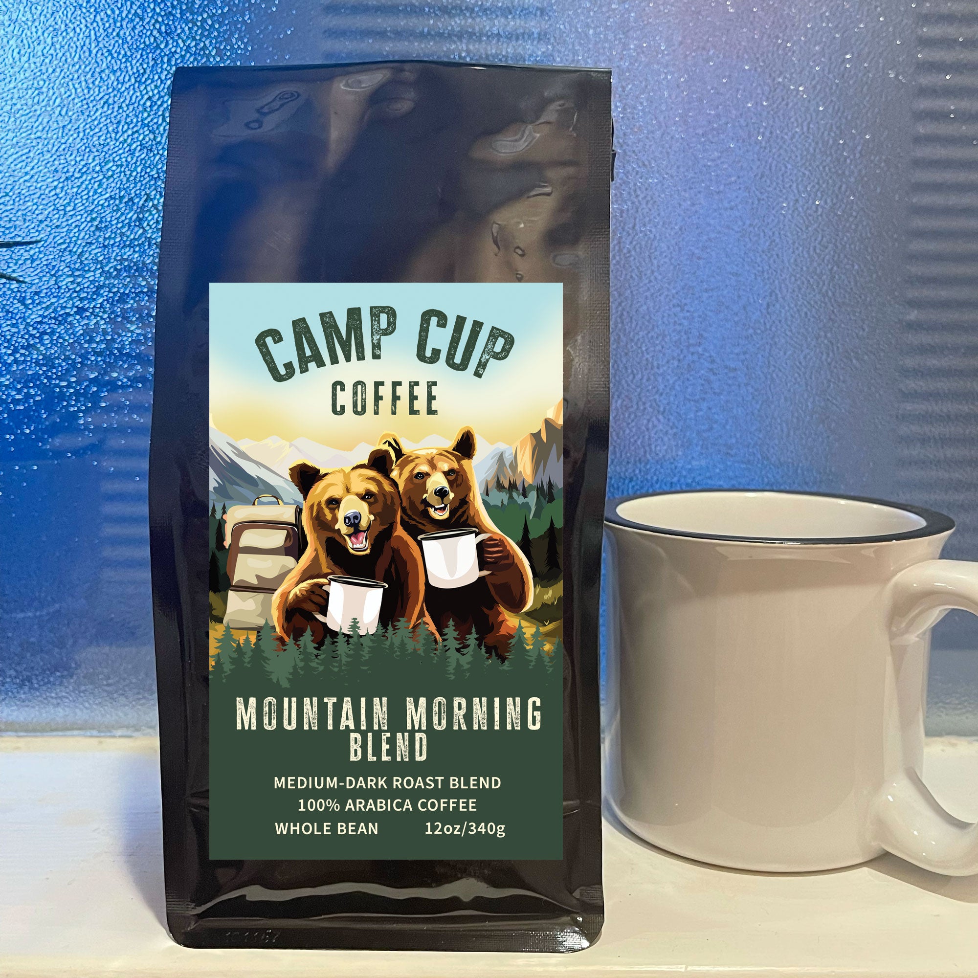 Camp Cup Coffee Medium Dark Whole Bean Roast