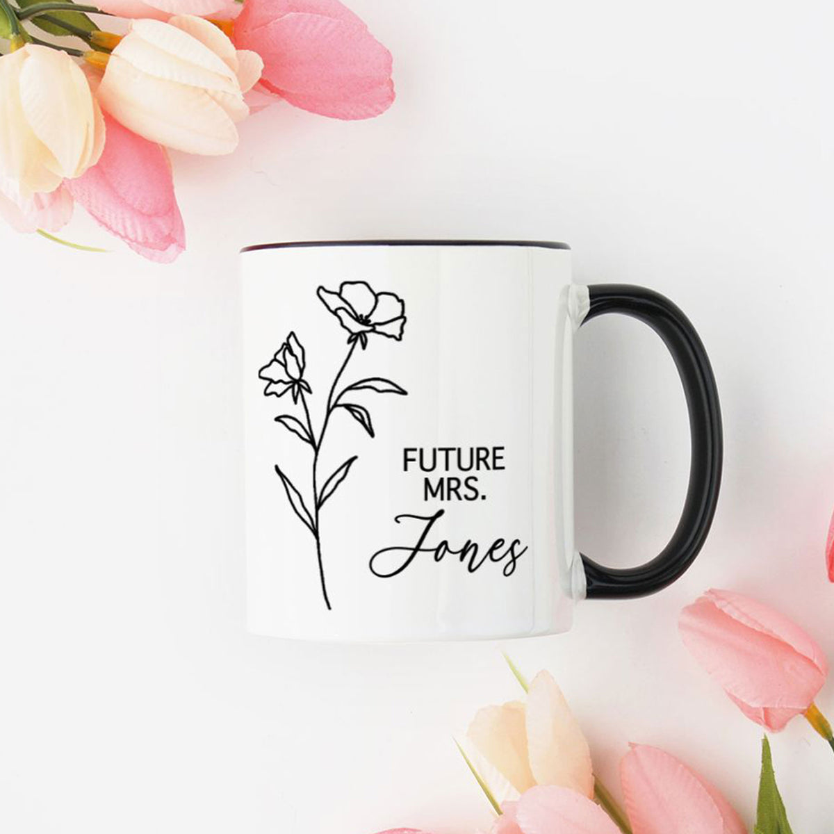 Future Mrs. Celebration Engagement with Flower Mug